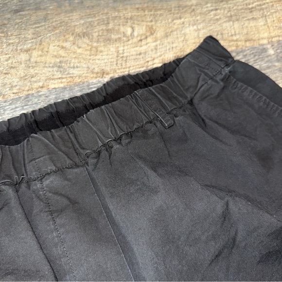 ANTONELLI FIRENZE black cotton poplin straight leg pull on pants L - Picture 4 of 12